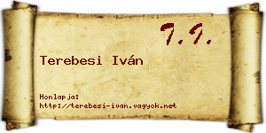 Terebesi Iván névjegykártya